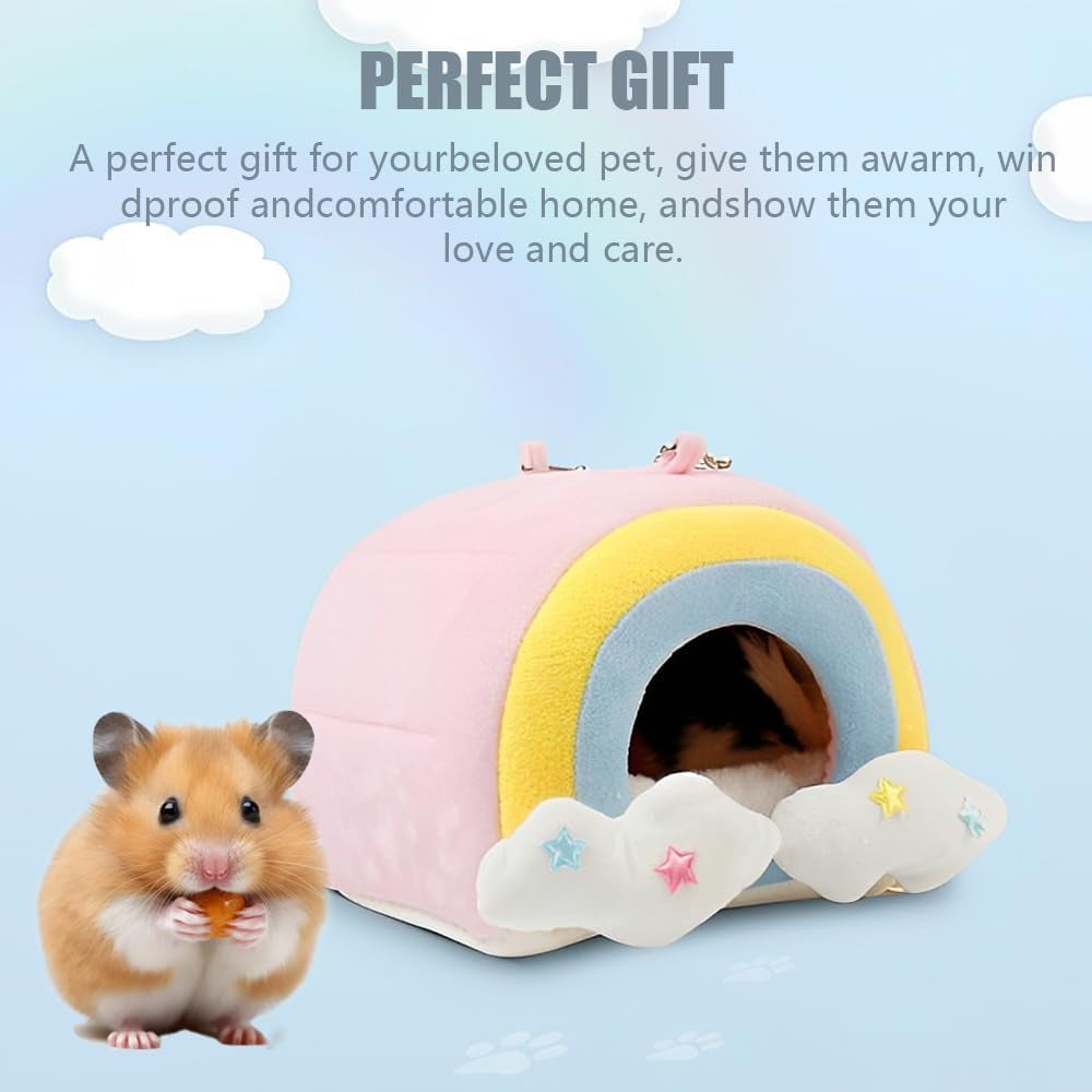 Soft Guinea Pig Bed, Cave Bed Nest Hideout, Warm House Cage Supplies, Small Animal Hideout for Chinchilla, Hamsters, Hedgehog, Machine Washable