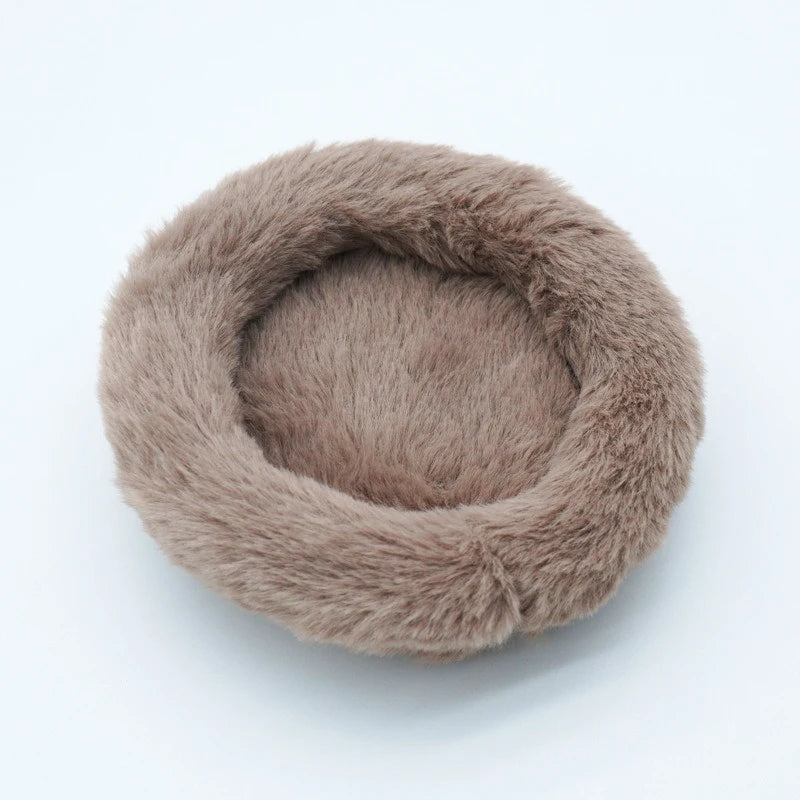 Winter round Warm Nest Cozy Hamster Beds Guinea Pig Beds Warm Pet Cushion for Pet Comfort Burrowing Home