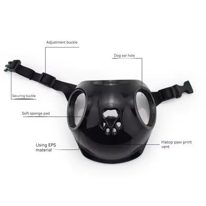 ​​CE Certified Adjustable Pet Helmet with UV Sunglasses for Dogs & Cats - Travel/Bicycle Safety Gear Lightweight Outdoor Protect