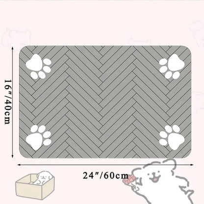 Pet Feeding Placemat for Dogs Cats Absorbent Pets Feeding Mat Waterproof Rubber Backing Quick Dry Pets Food and Water Bowl Pad