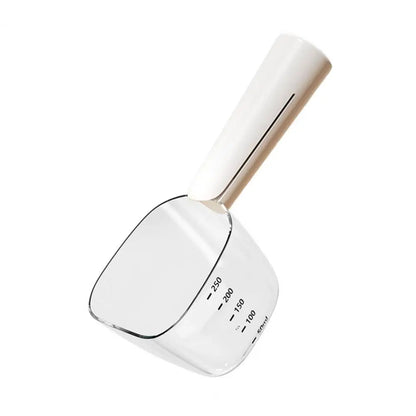 Pet Dog Cats Food Scoop with Measurement Dual-Function Food Scoop 1 Cup Capacity Pet Food Measuring Scoop for Pet Feeding