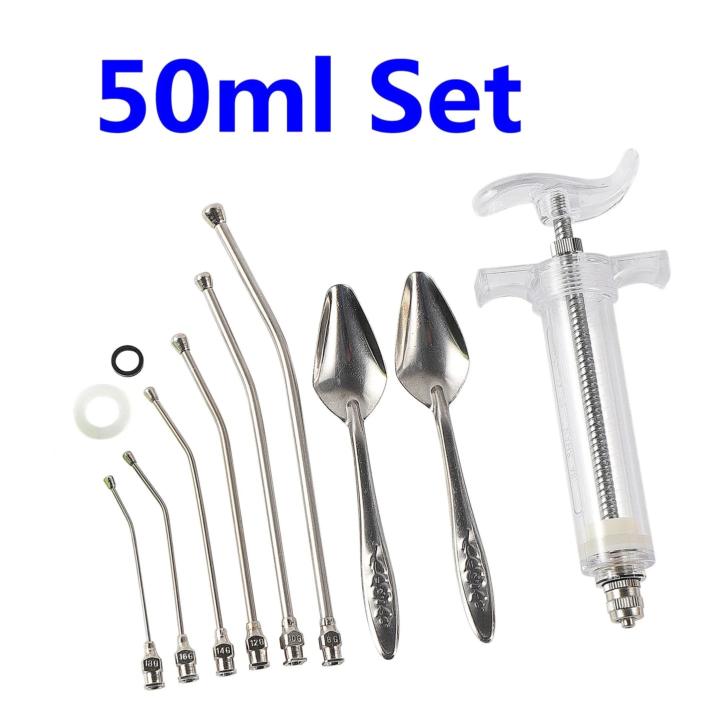 1 Set Parrot Manual Feeding Syringe 10Ml/20/50Ml with 6 Feeding Tubes Feeding Spoons Pet Bird Feeding and Medicine Feeding Set