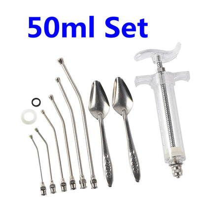 1 Set Parrot Manual Feeding Syringe 10Ml/20/50Ml with 6 Feeding Tubes Feeding Spoons Pet Bird Feeding and Medicine Feeding Set
