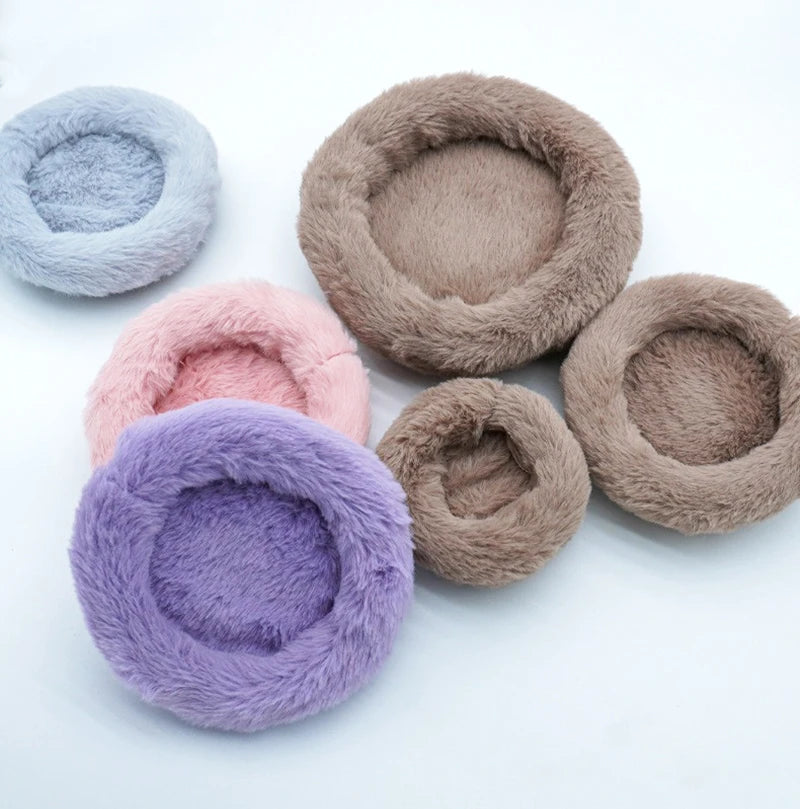 Winter round Warm Nest Cozy Hamster Beds Guinea Pig Beds Warm Pet Cushion for Pet Comfort Burrowing Home