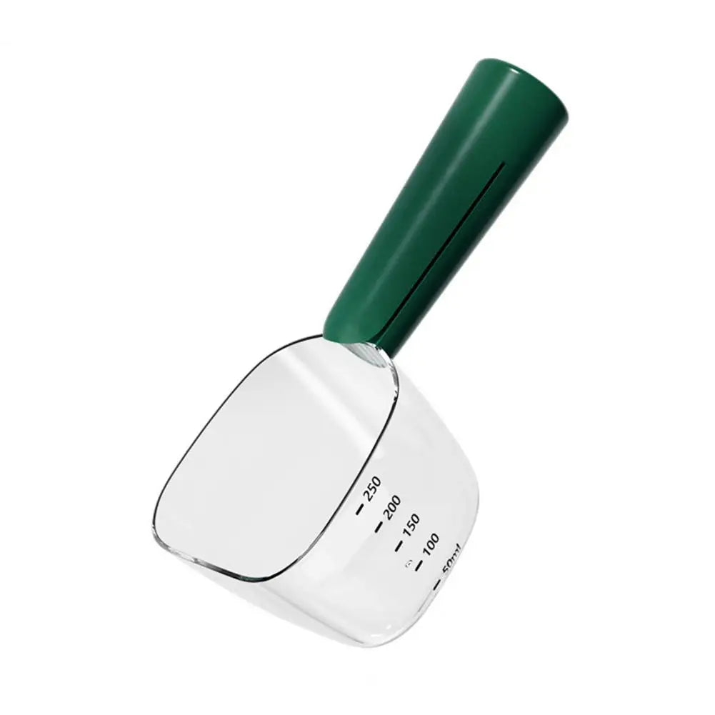 Pet Dog Cats Food Scoop with Measurement Dual-Function Food Scoop 1 Cup Capacity Pet Food Measuring Scoop for Pet Feeding