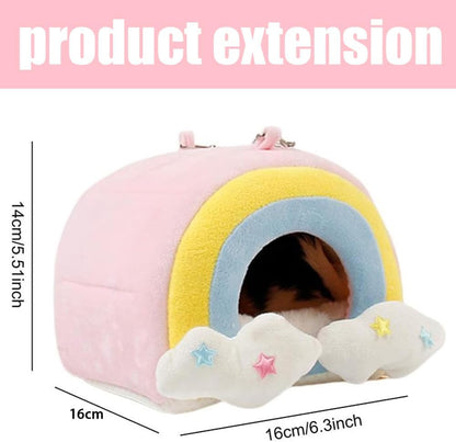Soft Guinea Pig Bed, Cave Bed Nest Hideout, Warm House Cage Supplies, Small Animal Hideout for Chinchilla, Hamsters, Hedgehog, Machine Washable