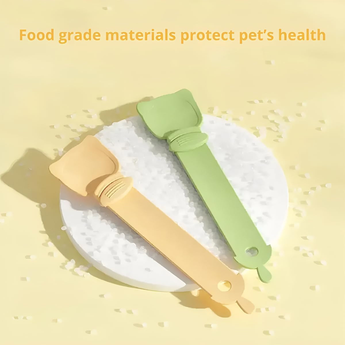 Cat Treat Dispenser Spoon - Feeder Tool for Cat Snacks, 10.43 Inch Soft Silicone Squeezer, Convenient Hanging Hole for Storage