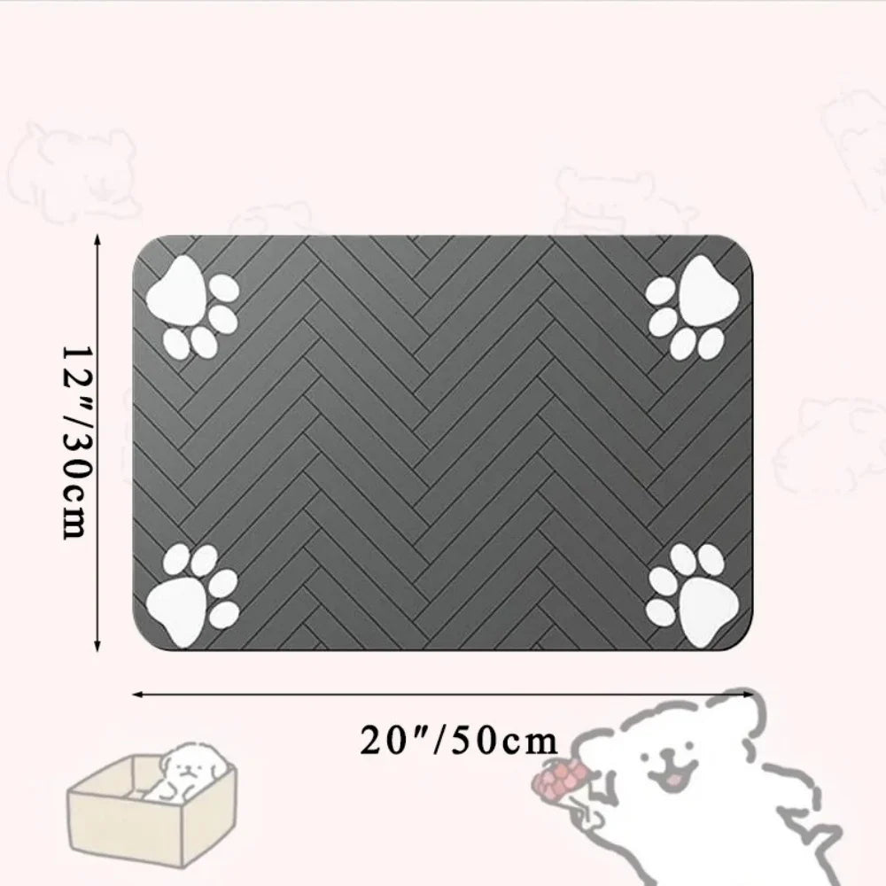 Pet Feeding Placemat for Dogs Cats Absorbent Pets Feeding Mat Waterproof Rubber Backing Quick Dry Pets Food and Water Bowl Pad