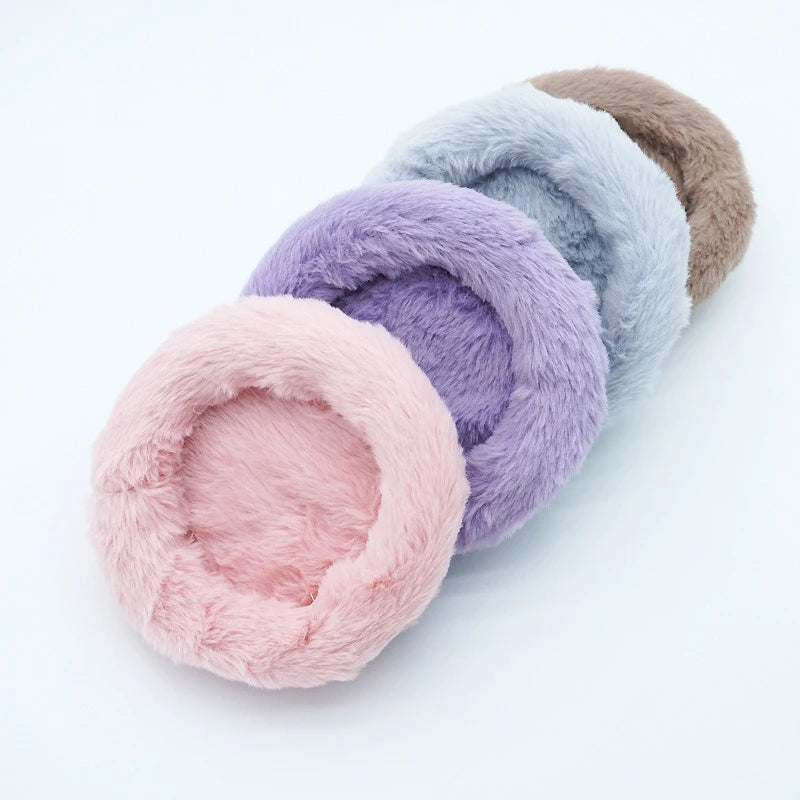Winter round Warm Nest Cozy Hamster Beds Guinea Pig Beds Warm Pet Cushion for Pet Comfort Burrowing Home