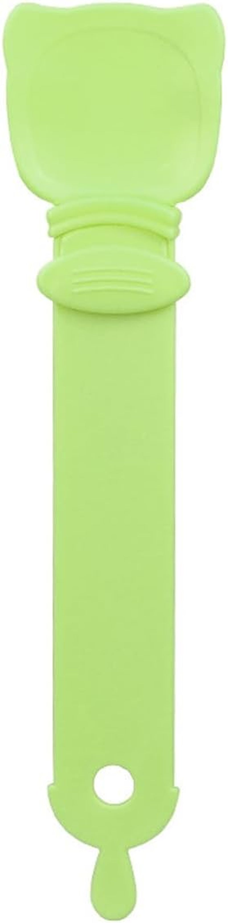 Cat Treat Dispenser Spoon - Feeder Tool for Cat Snacks, 10.43 Inch Soft Silicone Squeezer, Convenient Hanging Hole for Storage