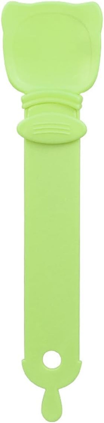 Cat Treat Dispenser Spoon - Feeder Tool for Cat Snacks, 10.43 Inch Soft Silicone Squeezer, Convenient Hanging Hole for Storage