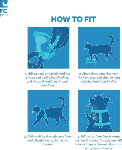 RC Pets Adventure Kitty Cat Harness | Adjustable Airmesh Vest with D-Ring and 6Ft Leash for Walking and Travel | Daisies, Medium