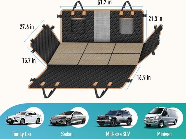 Hard-Bottom Back Seat Extender & Dog Hammock