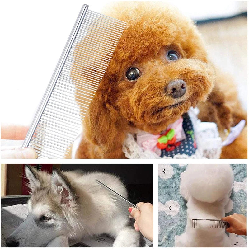 Puppy Grooming Comb Groomer for Dog Stainless Steel Groomer Pets Combs Hairbrush Cat Dog Grooming Combs Dog Hair Care