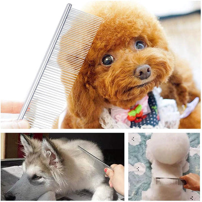 Puppy Grooming Comb Groomer for Dog Stainless Steel Groomer Pets Combs Hairbrush Cat Dog Grooming Combs Dog Hair Care