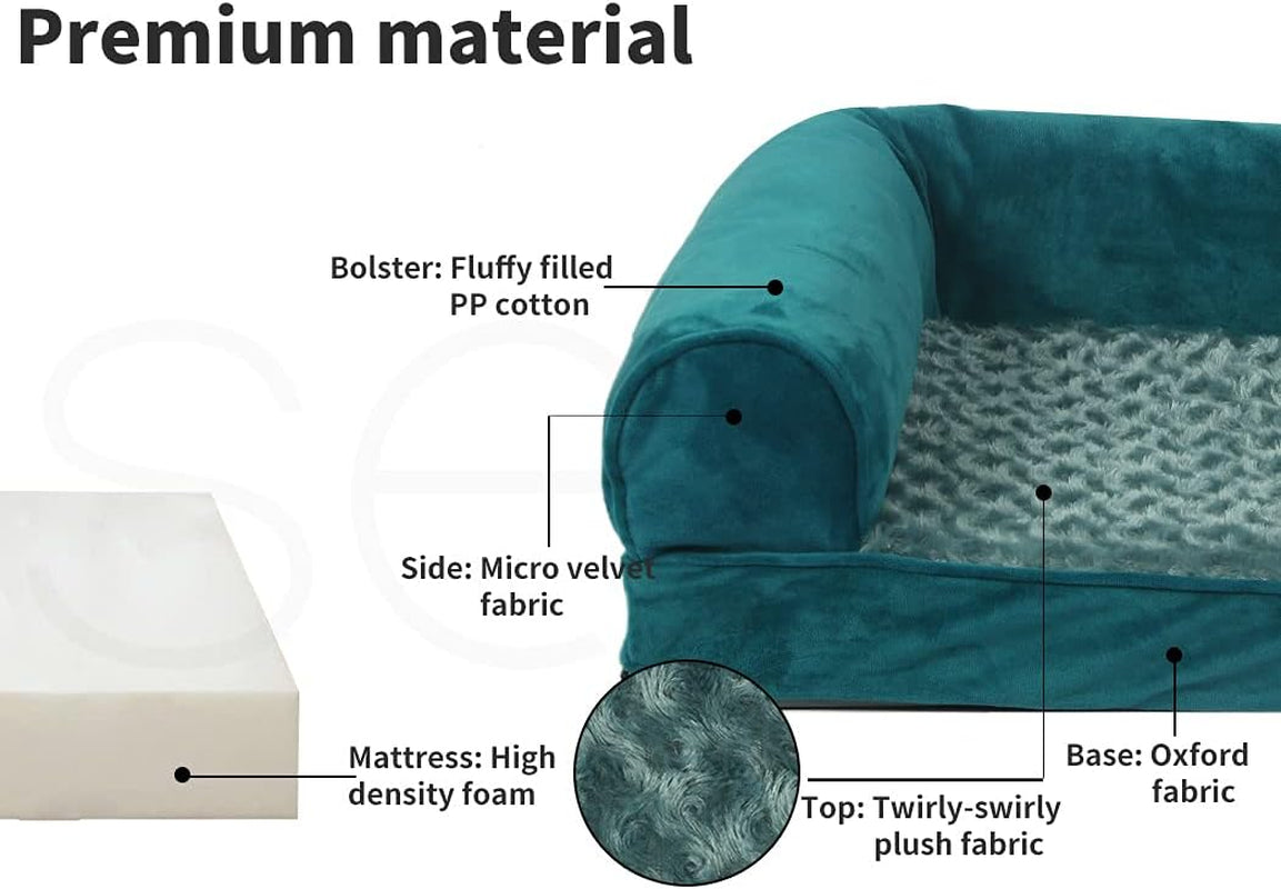 Pet Bed Sofa Dog Bedding Soft Warm Mattress Cushion Pillow Mat Plush XXL, Skin-Friendly Dog Bed Pillow, Orthopedic Dog Bed, Relieves Stress for Pet, Detachable Machine Washable Pet Plush Bed,Blue