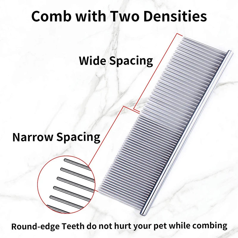 Puppy Grooming Comb Groomer for Dog Stainless Steel Groomer Pets Combs Hairbrush Cat Dog Grooming Combs Dog Hair Care