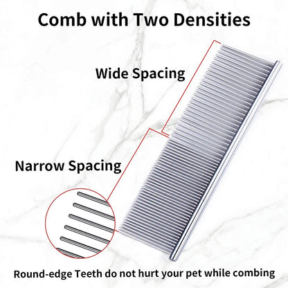 Puppy Grooming Comb Groomer for Dog Stainless Steel Groomer Pets Combs Hairbrush Cat Dog Grooming Combs Dog Hair Care