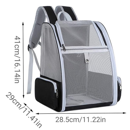Large Foldable Pet Carrier Breathable Outdoor Shoulder Dog Cat Travel Backpack