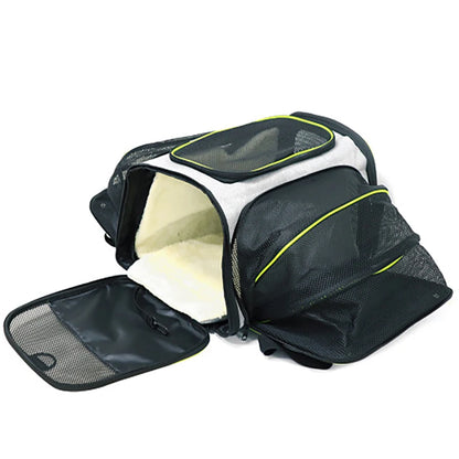 Pet Carrier Bag Foldable Expandable Travel Bag Mesh Breathable Outdoor Portable Pet Bag Suitable for Car Outdoor Travel