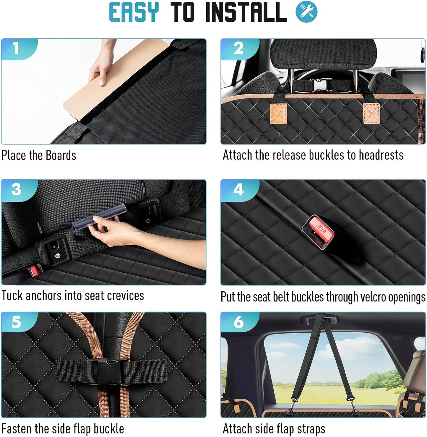 Hard-Bottom Back Seat Extender & Dog Hammock