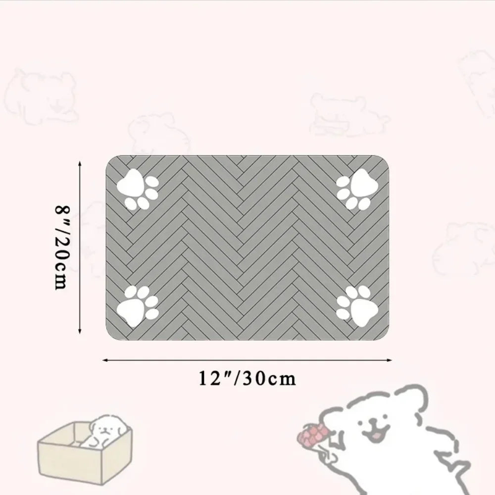 Pet Feeding Placemat for Dogs Cats Absorbent Pets Feeding Mat Waterproof Rubber Backing Quick Dry Pets Food and Water Bowl Pad
