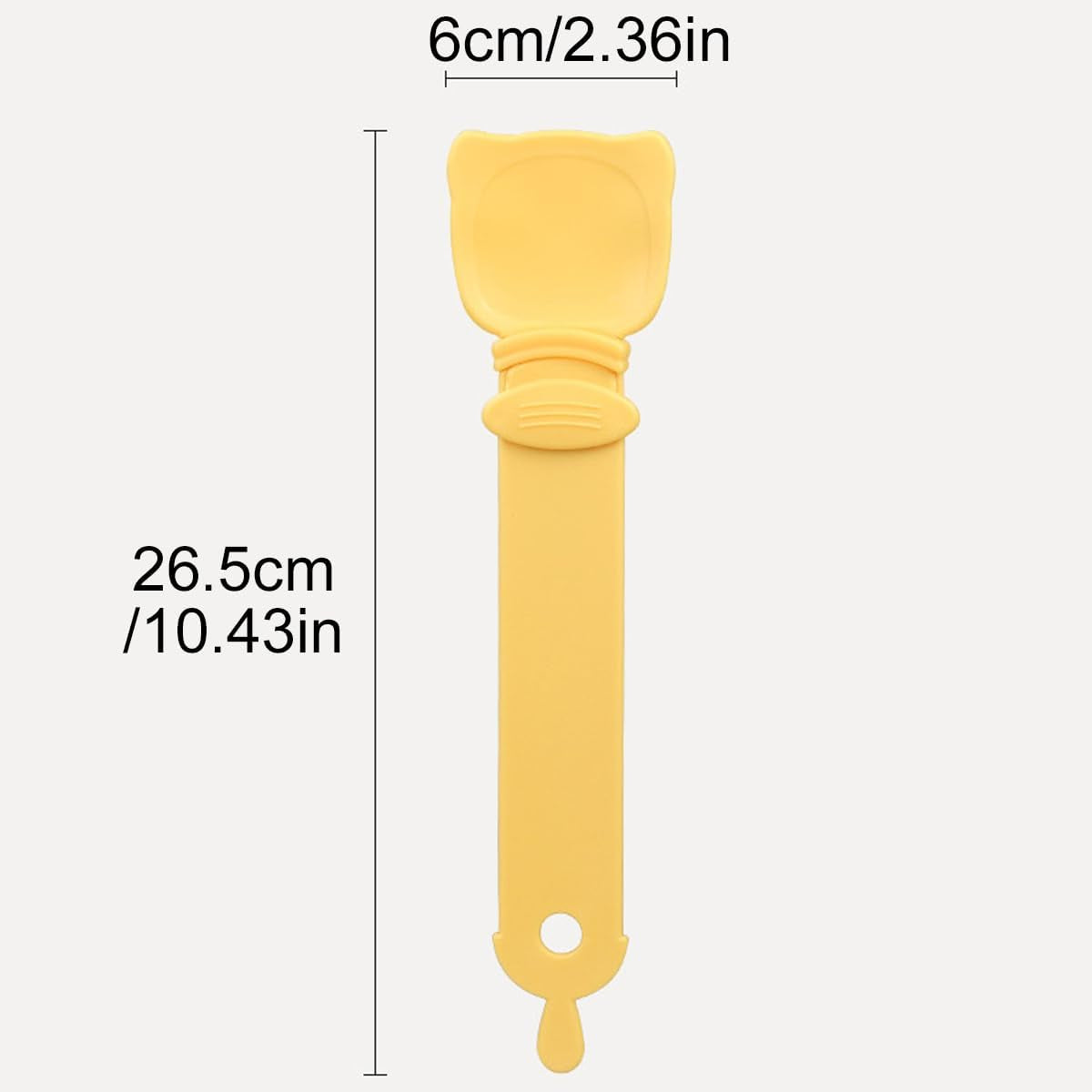 Cat Treat Dispenser Spoon - Feeder Tool for Cat Snacks, 10.43 Inch Soft Silicone Squeezer, Convenient Hanging Hole for Storage