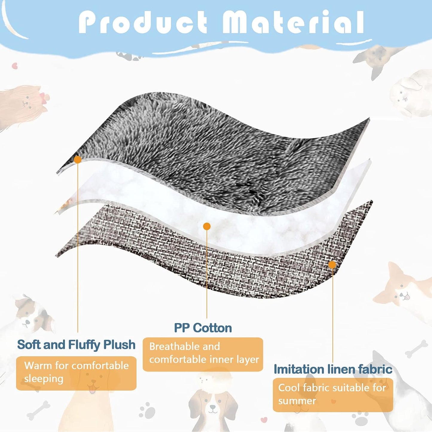 Cat Bed 2 in 1 Plush Soft round Sleeping Cat Sofa Fluffy Cat Bed Small Dog Bed Cat Blanket Pet Bed Cat Bed Pet Bed for Cats and Small Dogs (Dark Grey)