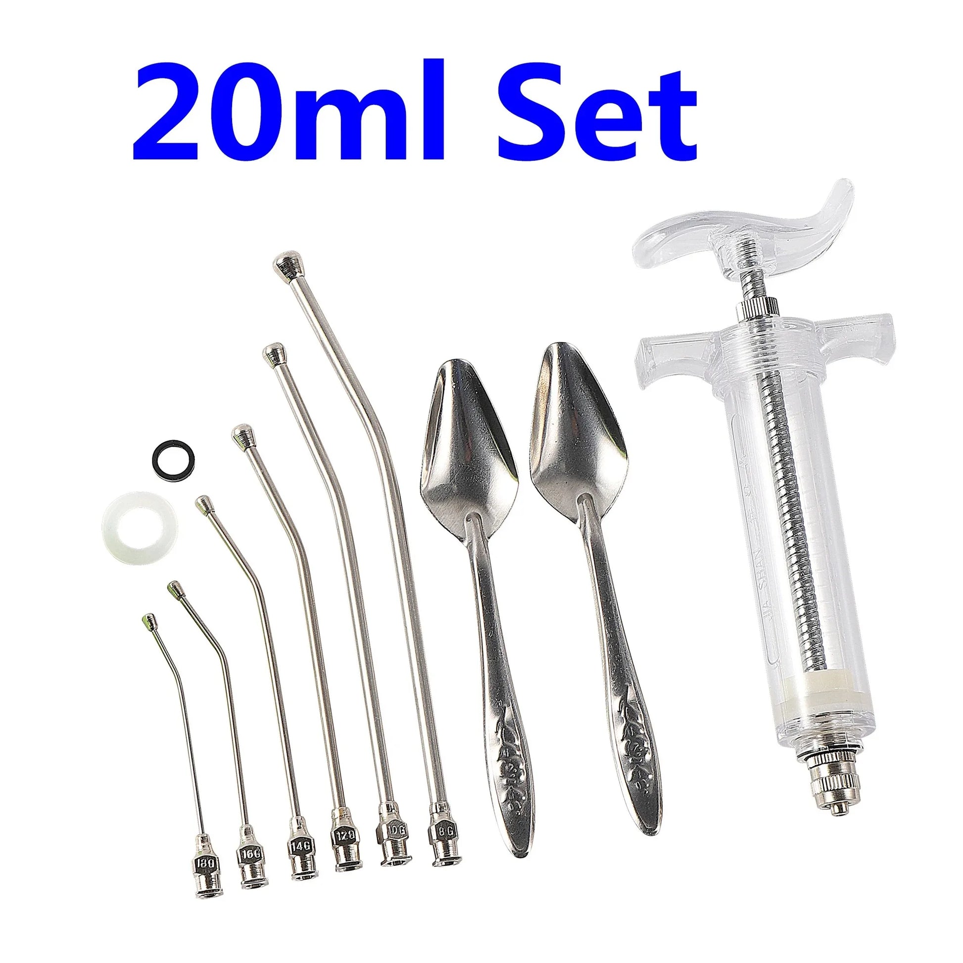 1 Set Parrot Manual Feeding Syringe 10Ml/20/50Ml with 6 Feeding Tubes Feeding Spoons Pet Bird Feeding and Medicine Feeding Set