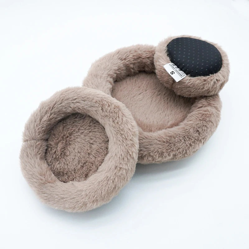 Winter round Warm Nest Cozy Hamster Beds Guinea Pig Beds Warm Pet Cushion for Pet Comfort Burrowing Home