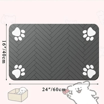 Pet Feeding Placemat for Dogs Cats Absorbent Pets Feeding Mat Waterproof Rubber Backing Quick Dry Pets Food and Water Bowl Pad