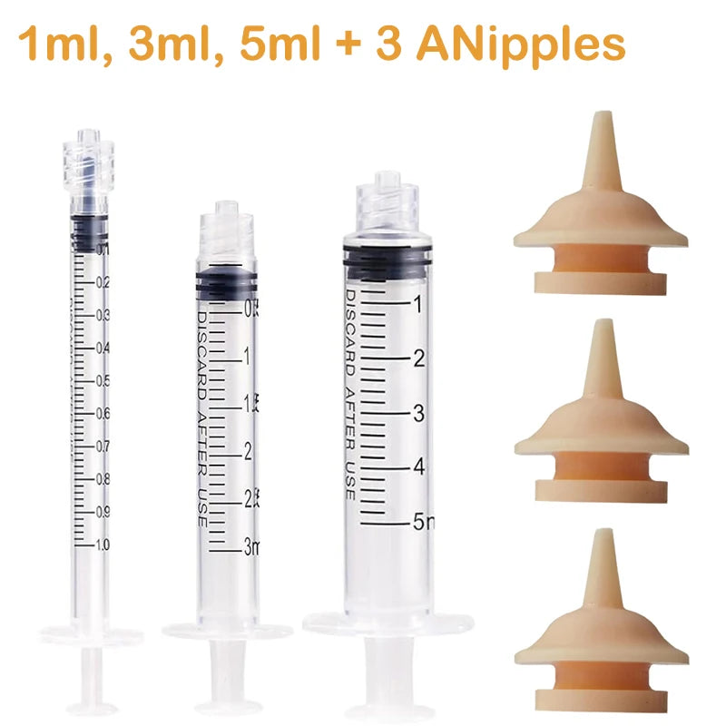 Newborn Pet Feeding Nipple Dog Cat Feeding Pacifier Hamster Rabbits Kittens Puppies Feeding Bottle with Silicone Nipple