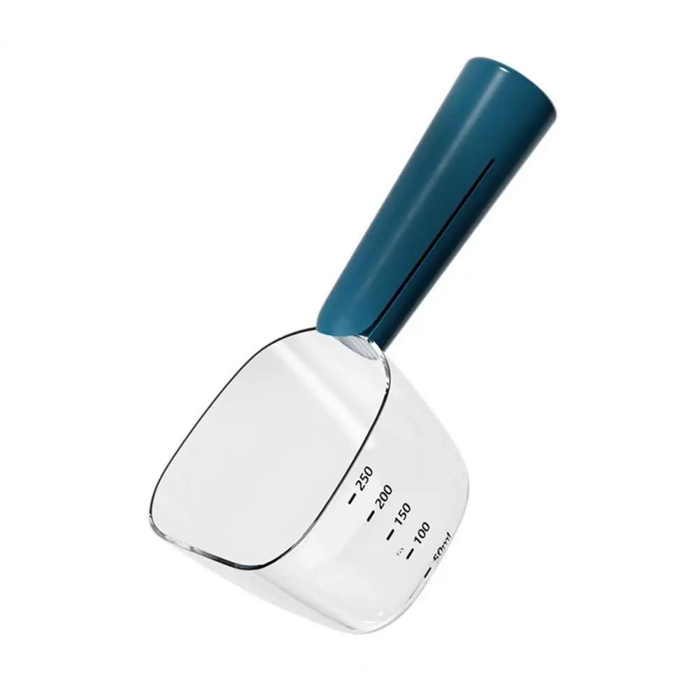 Pet Dog Cats Food Scoop with Measurement Dual-Function Food Scoop 1 Cup Capacity Pet Food Measuring Scoop for Pet Feeding
