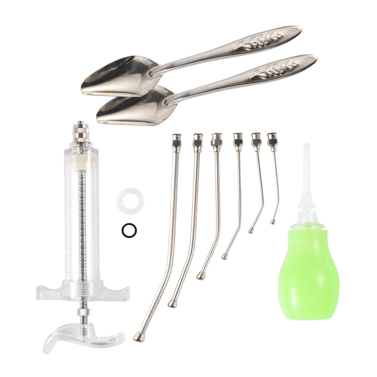 1 Set Parrot Manual Feeding Syringe 10Ml/20/50Ml with 6 Feeding Tubes Feeding Spoons Pet Bird Feeding and Medicine Feeding Set