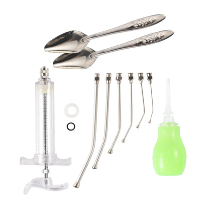 1 Set Parrot Manual Feeding Syringe 10Ml/20/50Ml with 6 Feeding Tubes Feeding Spoons Pet Bird Feeding and Medicine Feeding Set