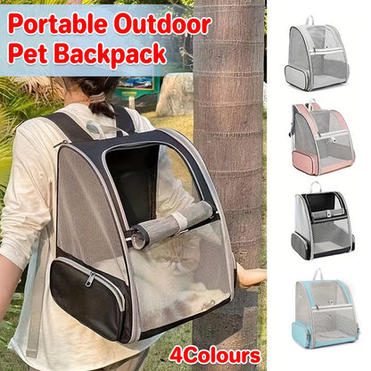 Large Foldable Pet Carrier Breathable Outdoor Shoulder Dog Cat Travel Backpack