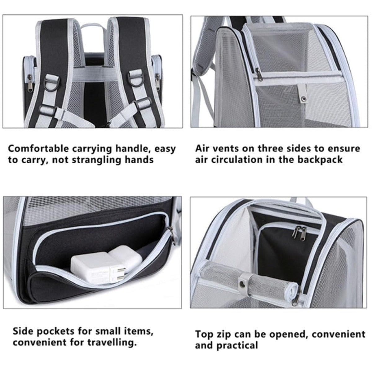 Large Foldable Pet Carrier Breathable Outdoor Shoulder Dog Cat Travel Backpack