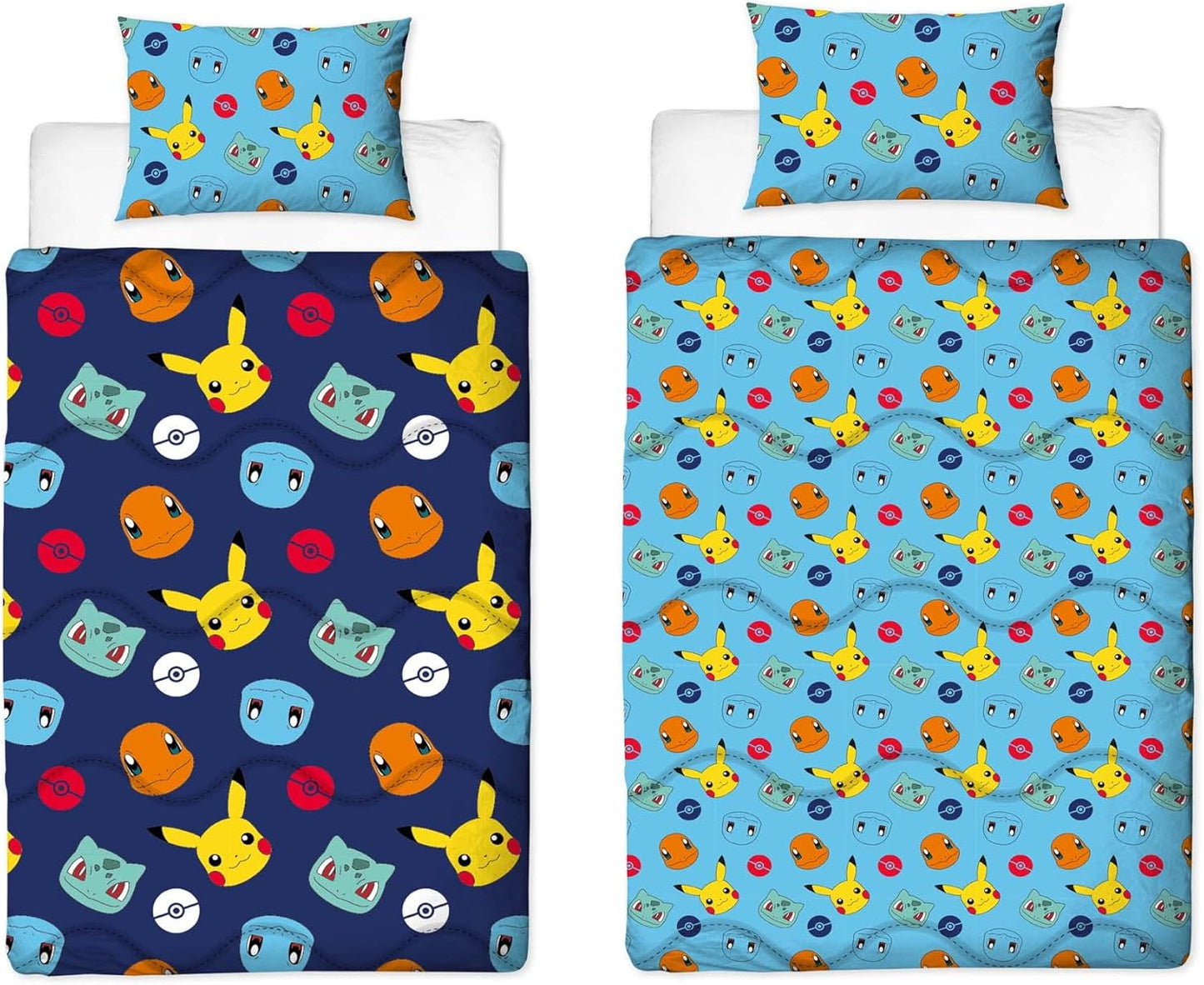 Rest Easy Single Coverless Duvet Bedding | Care Free Reversible Coverless Quilt & Pillowcase | Washable Duvet | Perfect for Travelling & Sleepovers, 10.5 Tog