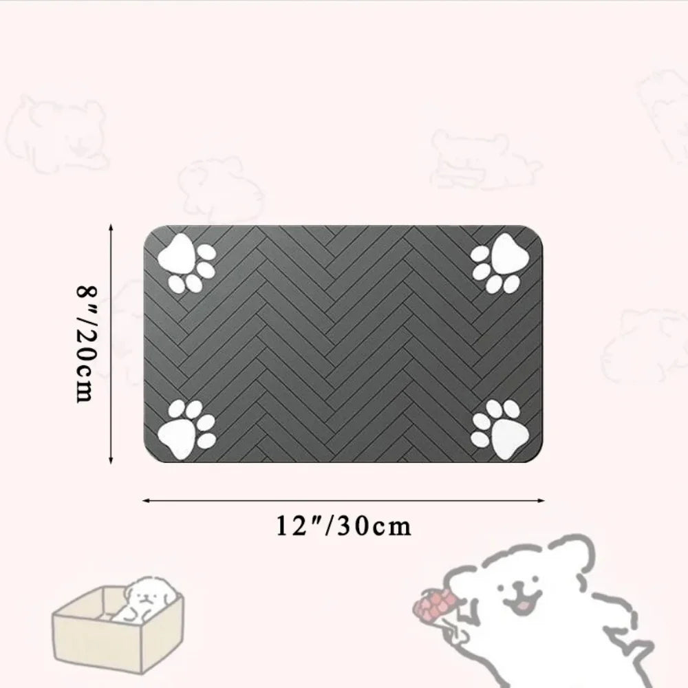 Pet Feeding Placemat for Dogs Cats Absorbent Pets Feeding Mat Waterproof Rubber Backing Quick Dry Pets Food and Water Bowl Pad