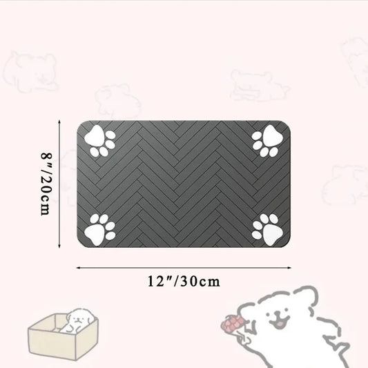 Pet Feeding Placemat for Dogs Cats Absorbent Pets Feeding Mat Waterproof Rubber Backing Quick Dry Pets Food and Water Bowl Pad