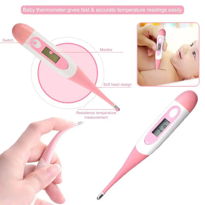 10Pcs/Set Baby Health Care Kit Kids Nail Hair Health Care Thermometer Grooming Brush Clipper Teether Toothbrush Baby Essentials