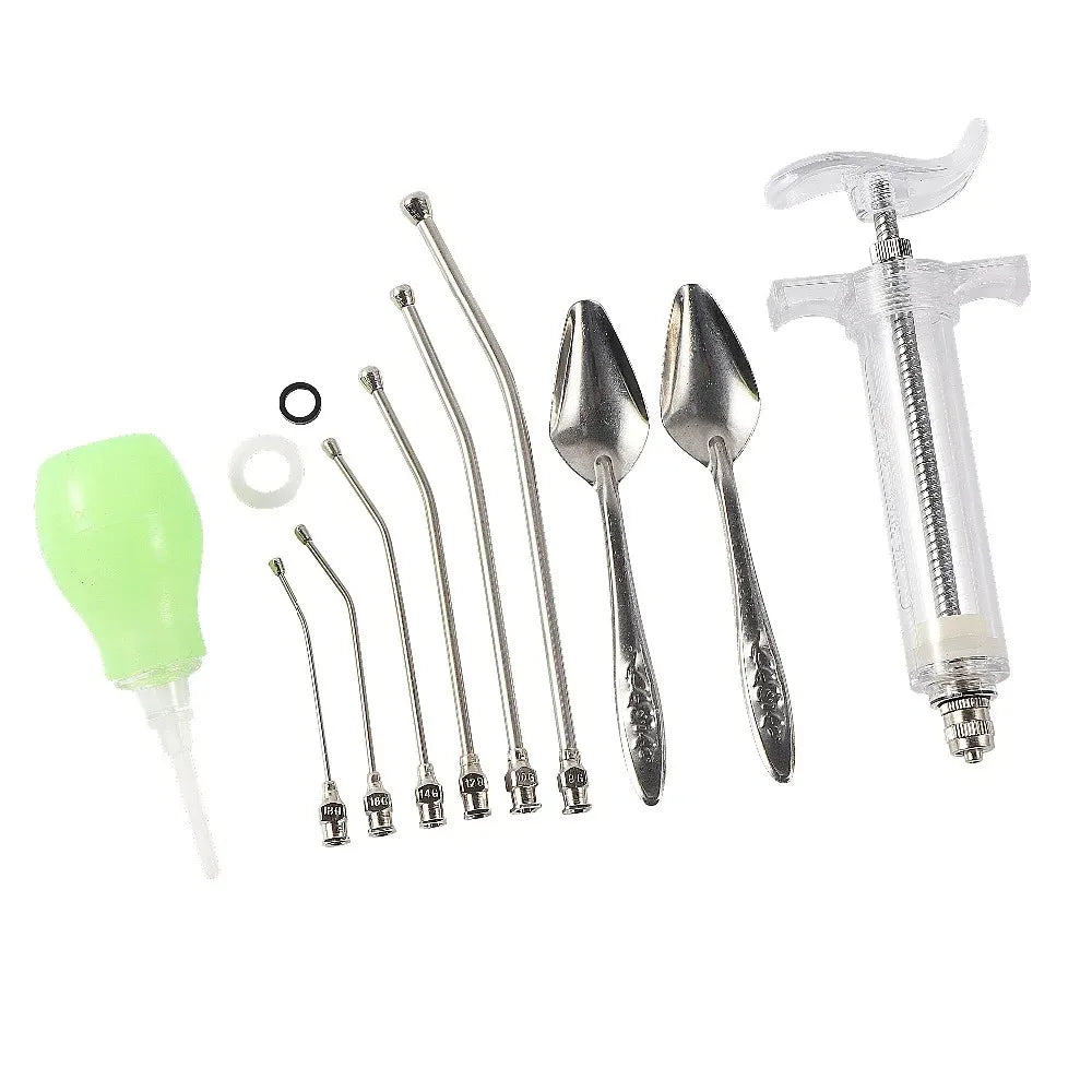 1 Set Parrot Manual Feeding Syringe 10Ml/20/50Ml with 6 Feeding Tubes Feeding Spoons Pet Bird Feeding and Medicine Feeding Set