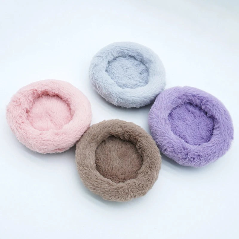 Winter round Warm Nest Cozy Hamster Beds Guinea Pig Beds Warm Pet Cushion for Pet Comfort Burrowing Home