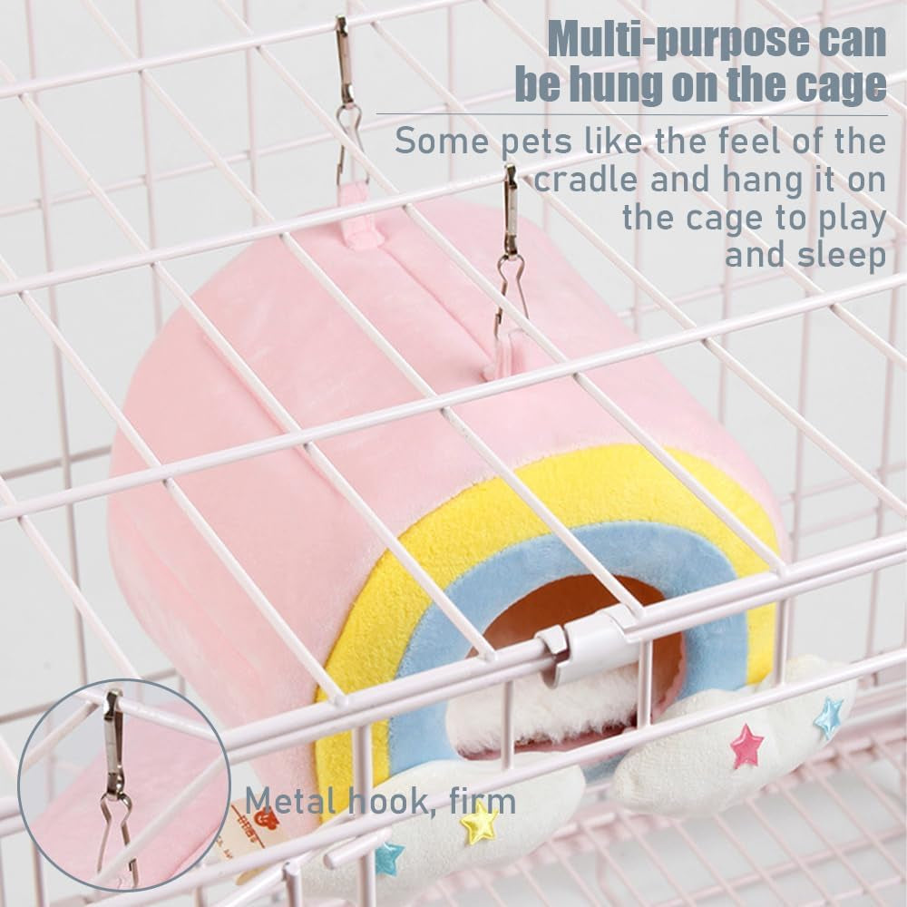 Soft Guinea Pig Bed, Cave Bed Nest Hideout, Warm House Cage Supplies, Small Animal Hideout for Chinchilla, Hamsters, Hedgehog, Machine Washable
