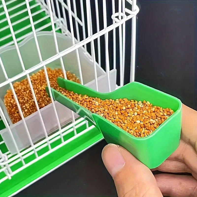 Easyclean Bird Feeder, ABS Plastic Pet Food Scoop, No-Electricity Pet Feeding Spoon, Washable Pet Supplies for Bird Feeding