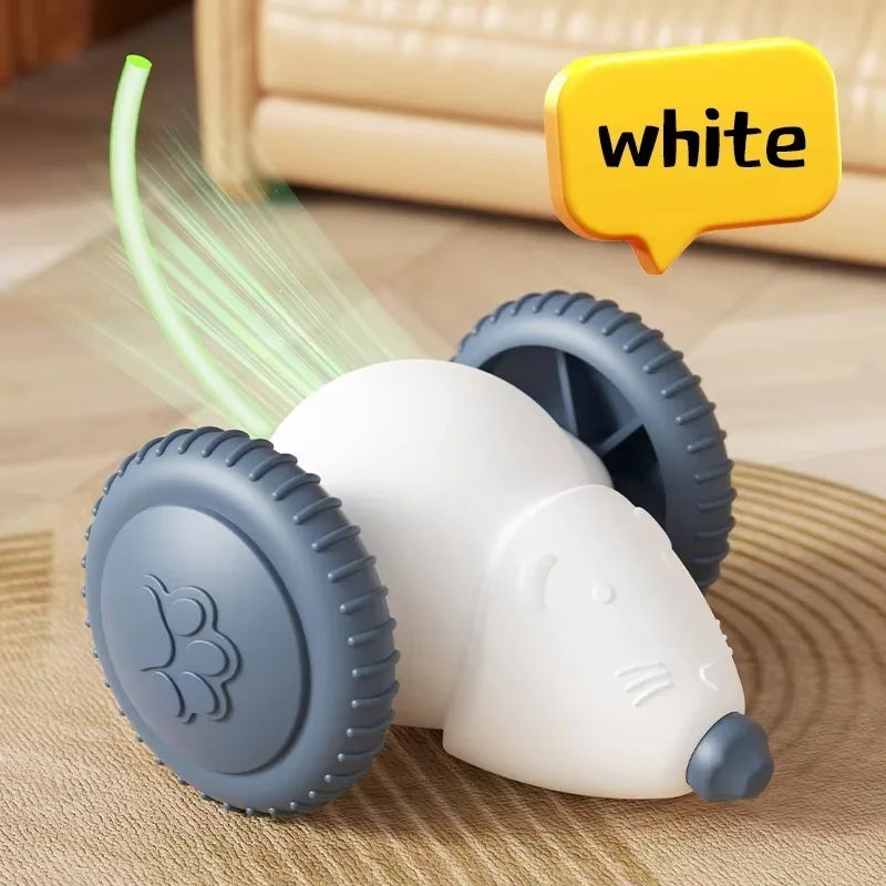 New Interactive Cat Toy Electric Whale Car Automatic Teaser Pet Toys with Intelligent Obstacle Avoidance Pet Toys for Kittens