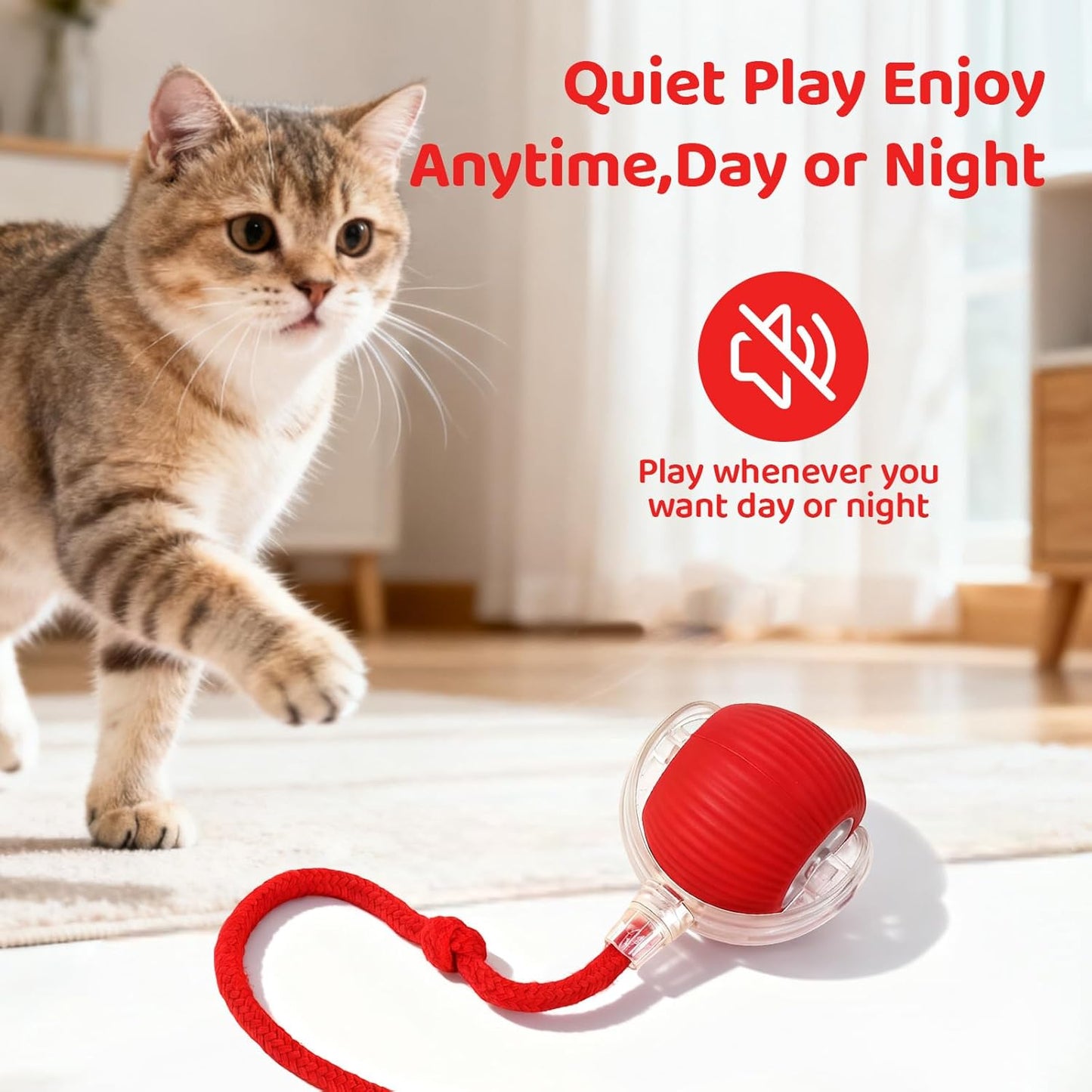 Interactive Pet Toys, Interactive Cat & Dog Toys, Motion Activated Automatic Rol