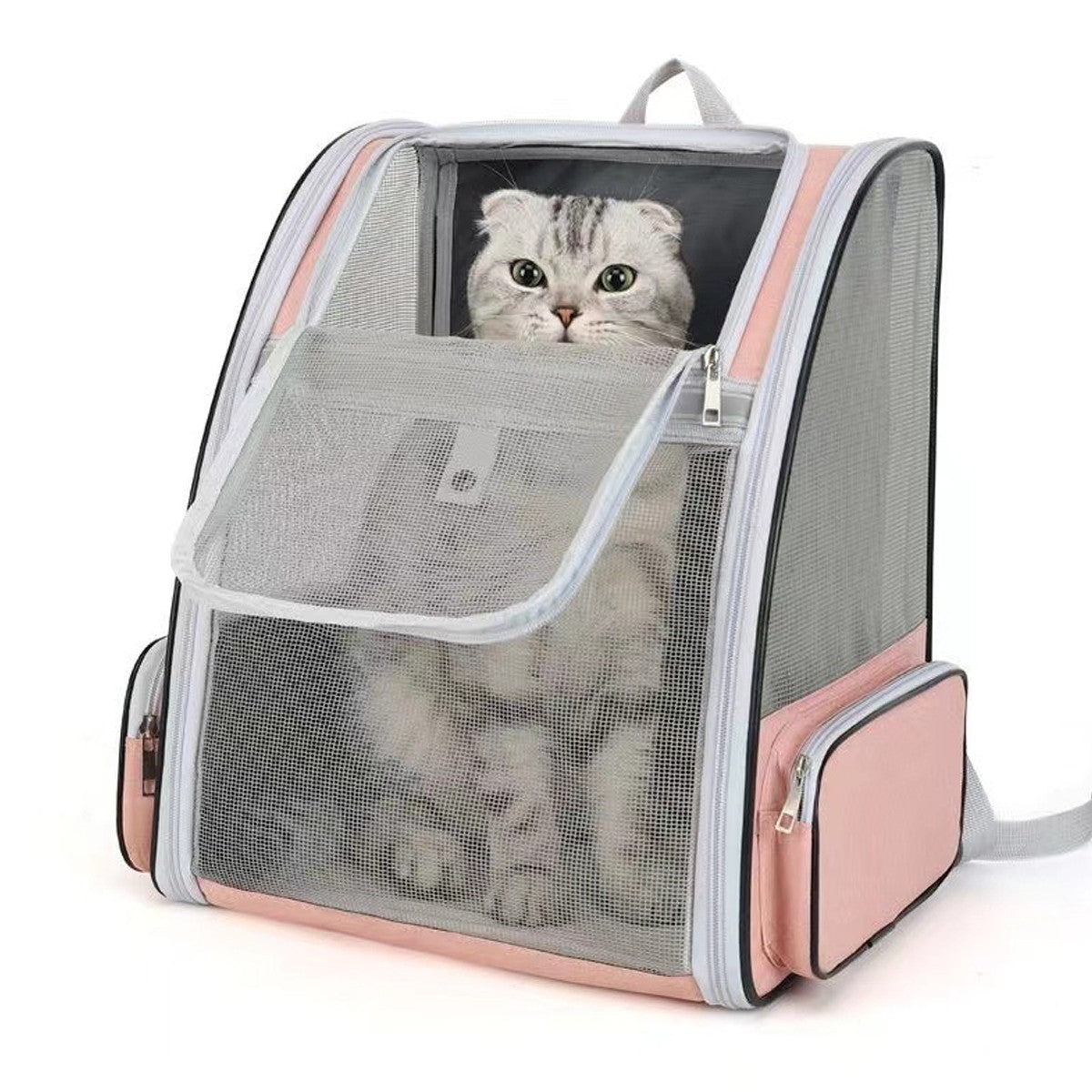 Large Foldable Pet Carrier Breathable Outdoor Shoulder Dog Cat Travel Backpack