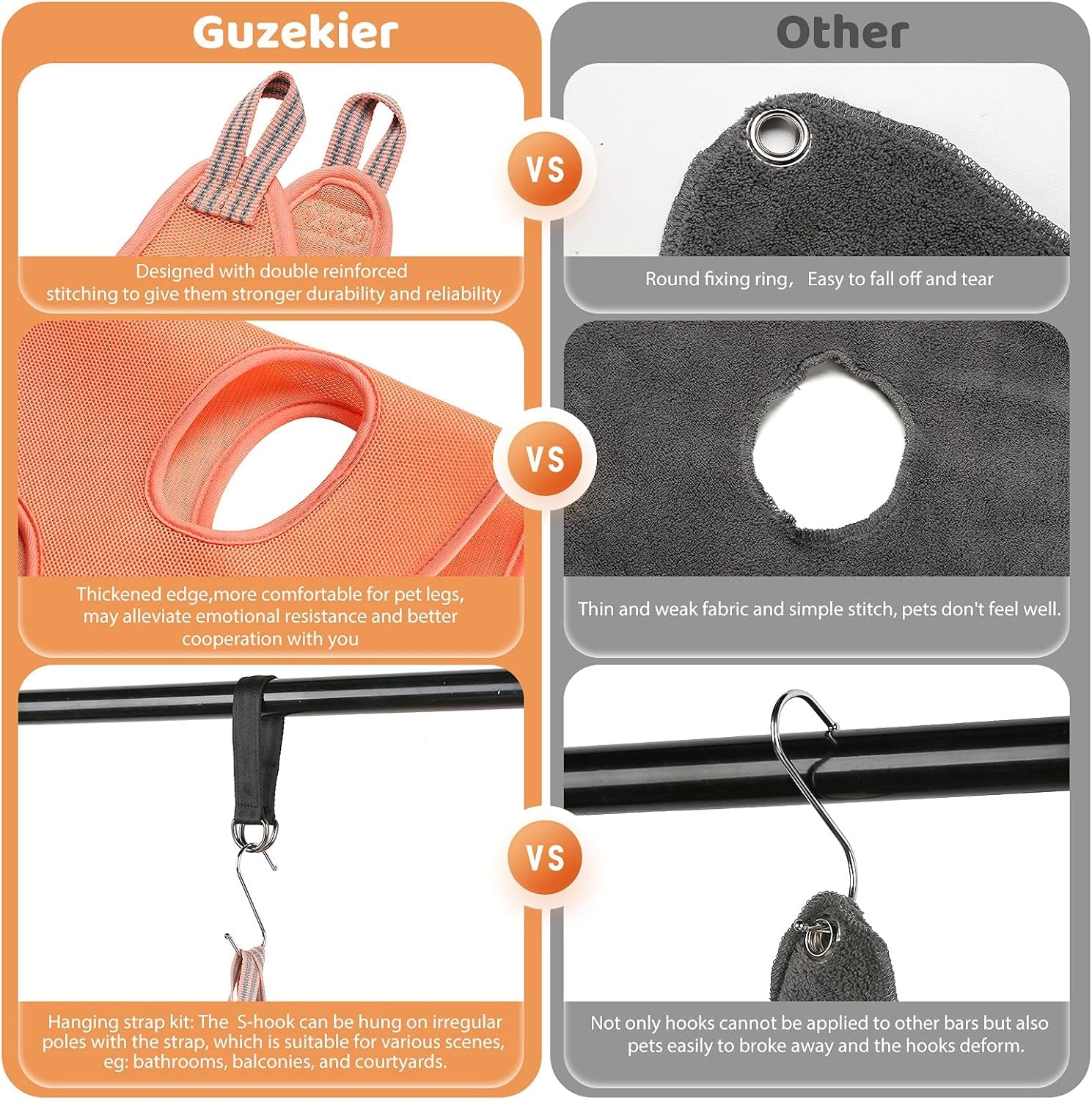 Pet Dog Grooming Hammock Harness for Cats & Dogs, Dog Sling for Grooming, Dog Hammock Restraint Bag with Nail Clippers/Trimmer, Nail File, Pet Comb,Ear/Eye Care