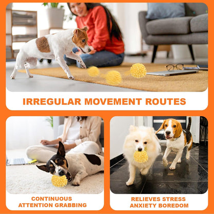 Interactive Dog Toys, Electric Dog Ball Toy with Cover, Automatic Dog Toys to Keep Them Busy, Moving Dog Enrichment Toys for Small/Medium/Large Dogs (Large Orange)
